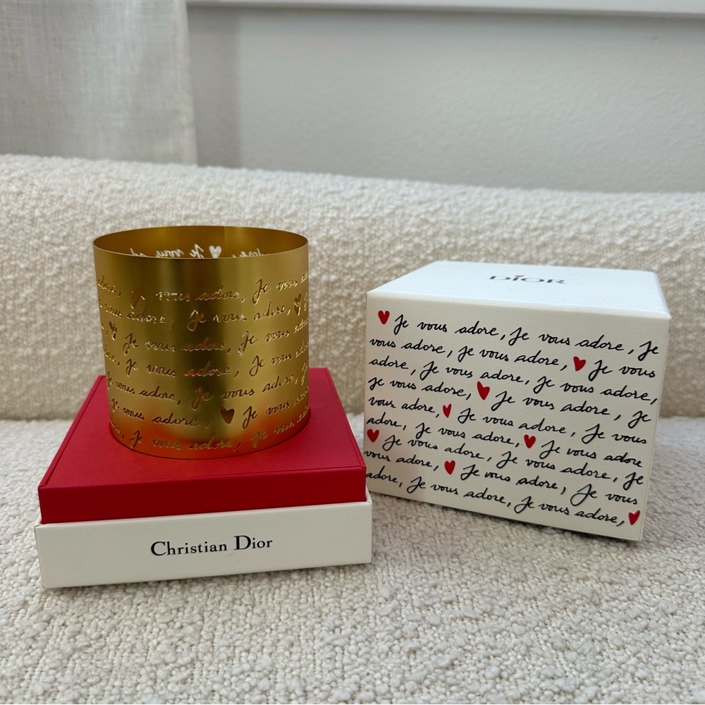 Christian Dior Je Vous Adore Gold Candle Holder